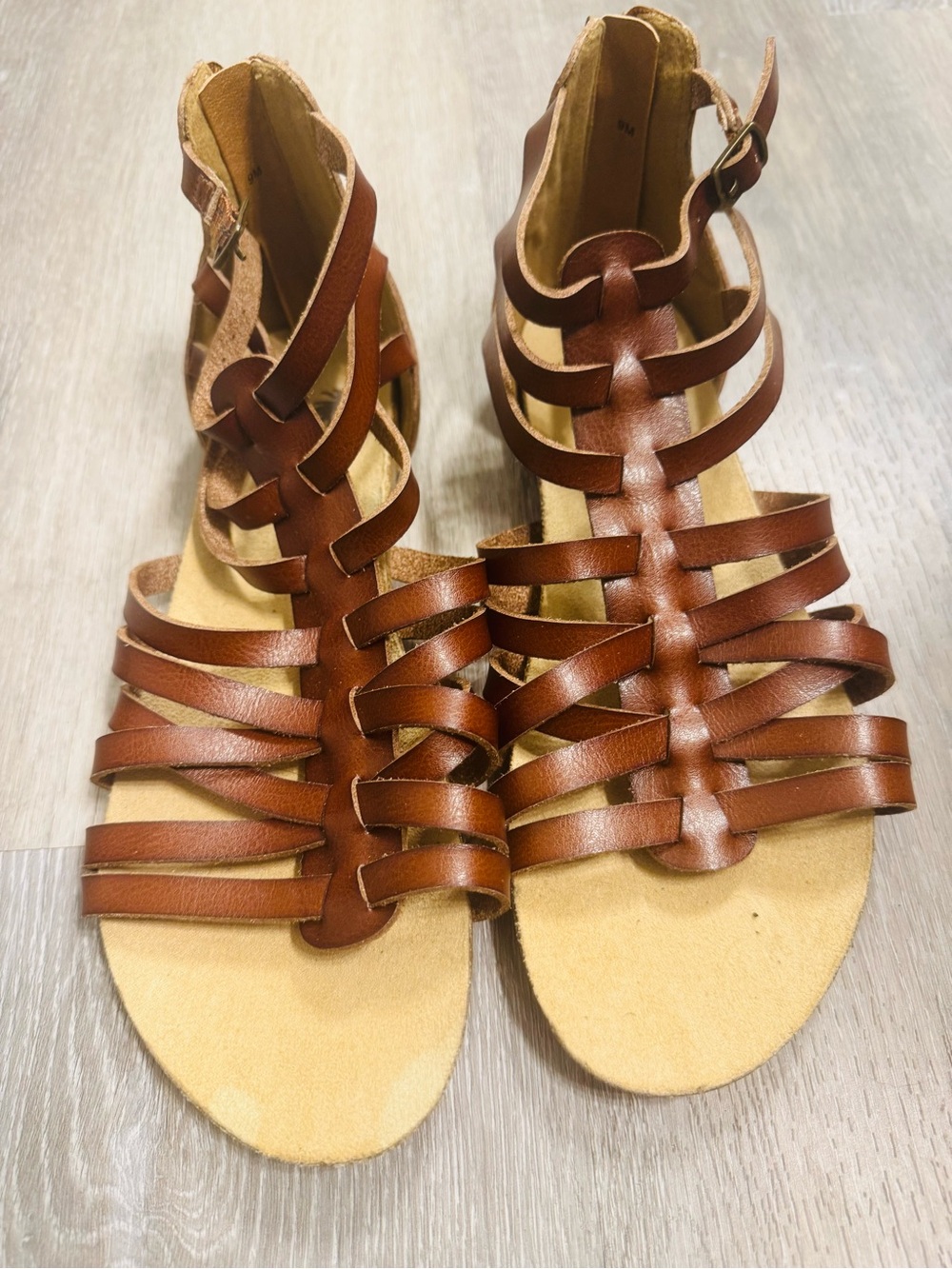 Jellypop Brown Strappy Gladiator Sandals